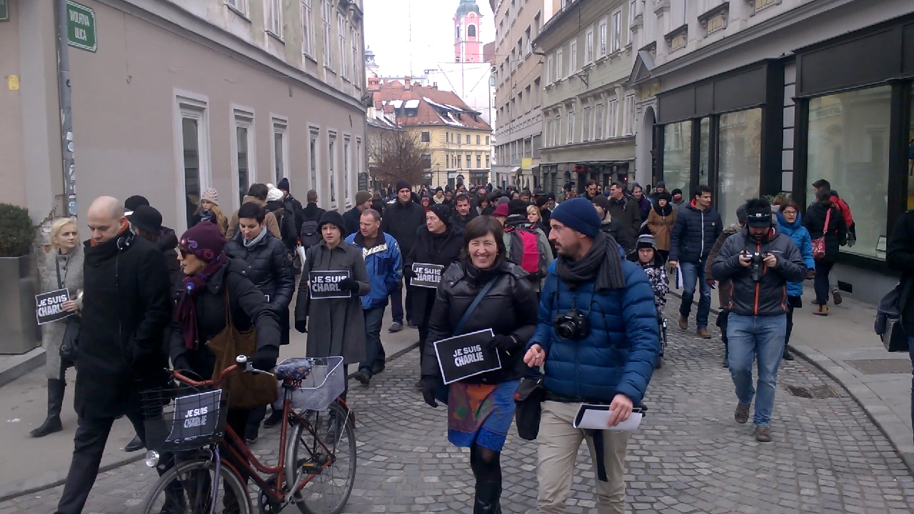 Tudi Ljubljana je Charlie Hebdo